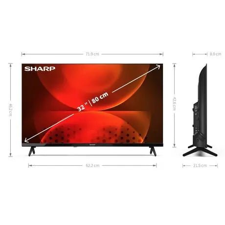 [1T-C24FH2KL2AB] Sharp 1T-C24FH2KL2AB 24" HD Ready LED Android Smart TV Chromecast