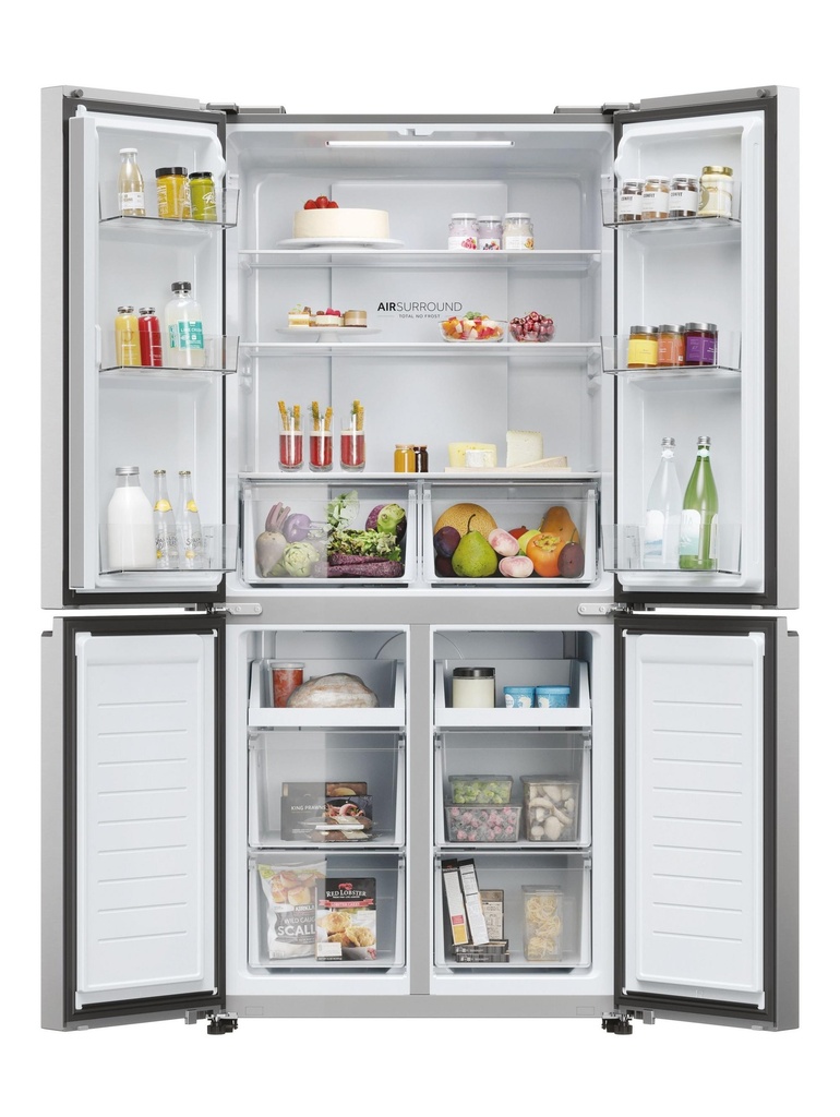 Haier HCR3818ENMM 83.3cm Total No Frost Multi Door Fridge Freezer - Inox