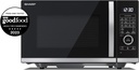 Sharp YC-QC254AU-B 25 Litres Flatbed Convection Oven Microwave with Grill - Black