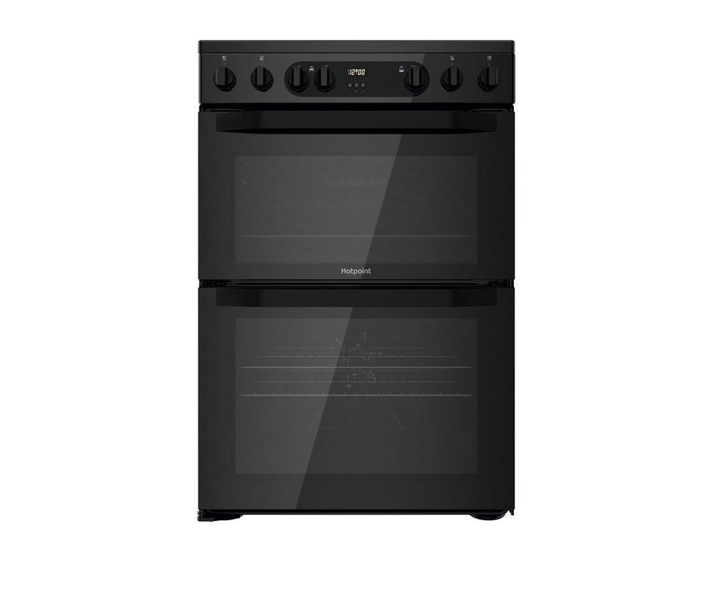 Hotpoint HDEU67V9C2B/UK 60cm Double Oven Electric Cooker with Induction Hob - Black