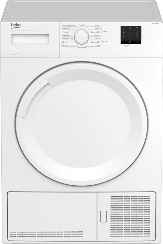 [DTKCE90021W] Beko DTKCE90021W 9kg Condenser Tumble Dryer with Sensor Programmes - White