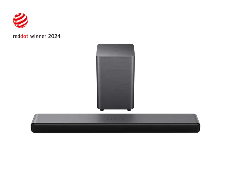 [S55H] TCL S55H 2.1 ch Dolby Atmos & DTS Virtual:X Wireless Soundbar with Wireless Subwoofer  - Dark Titanium