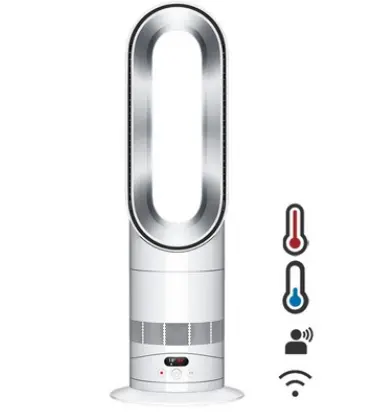 Dyson 330HF1 Hot+Cool Remote Link Pre-heat heater and Cooling Fan - White/Nickel 