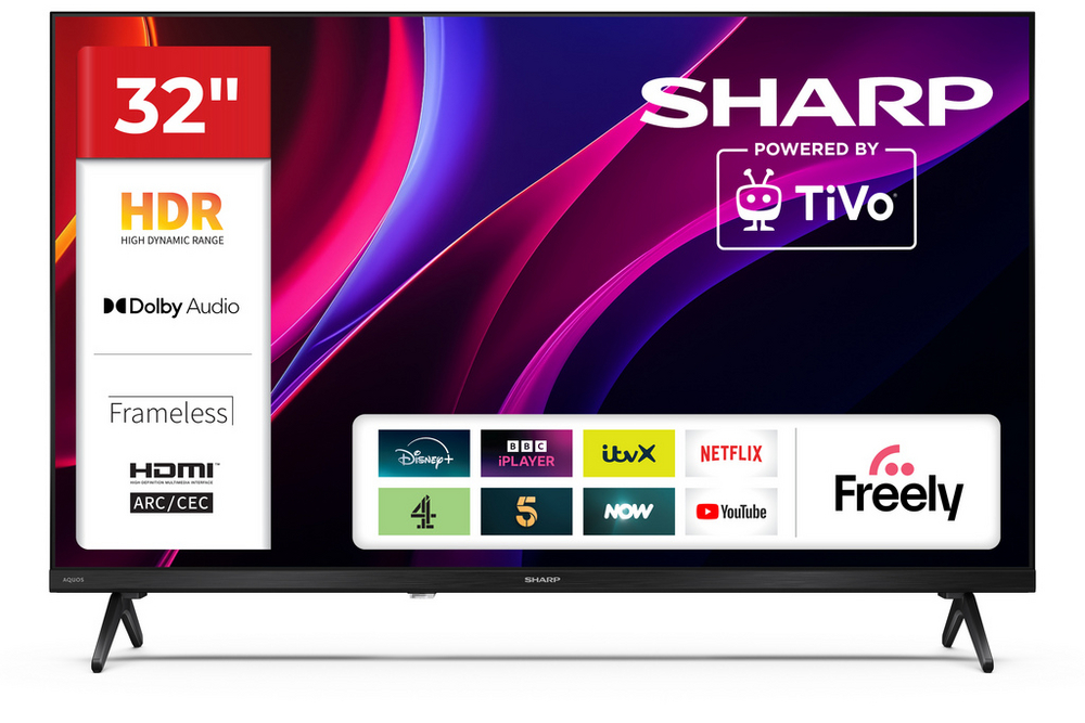 [1T-C32HE2245KB] Sharp 1T-C32HE2245KB HDR TV - Black