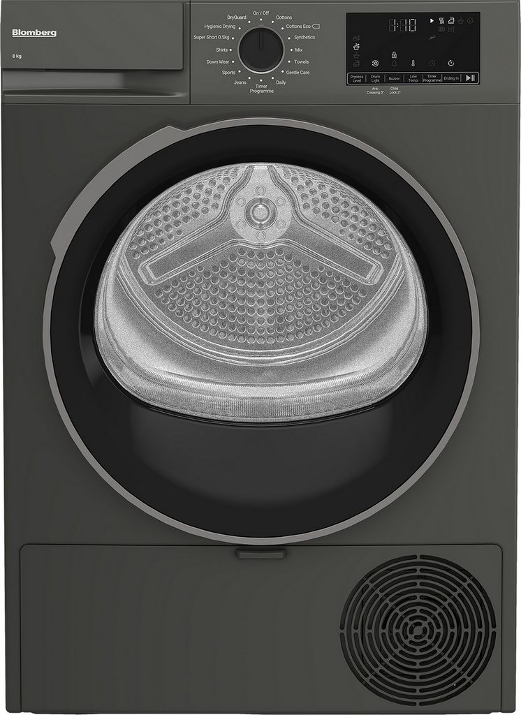 Blomberg LTA18321G 8kg Heat Pump Tumble Dryer - Graphite