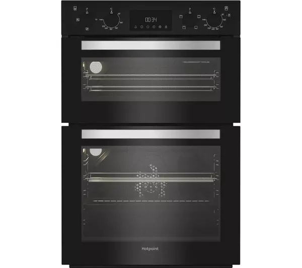 [DIH10DB] Hotpoint DIH 10D B 59.4cm Built In Electric Fan Double Oven - Black