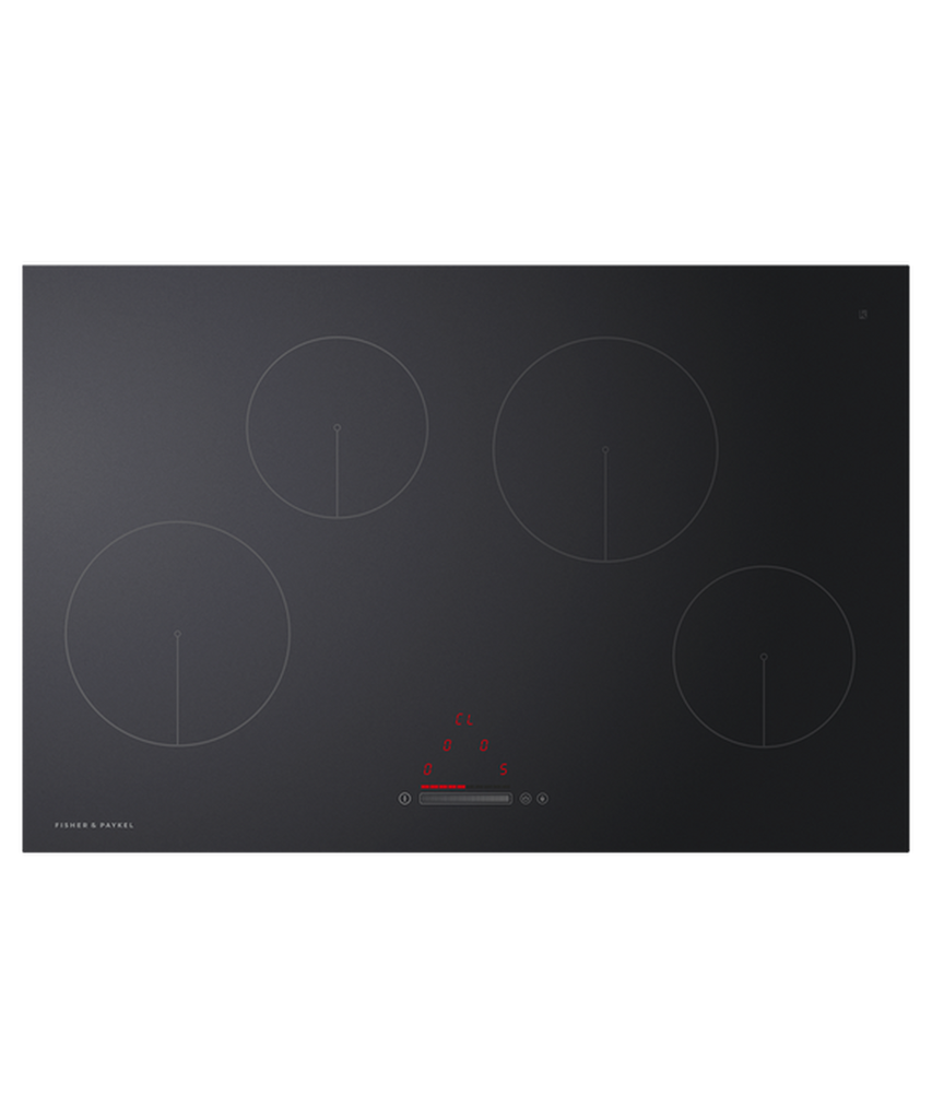 Fisher & Paykel CI804CTB1 80cm 4 Zone Induction Hob - Black Glass