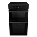 Hisense HDCEC5C10B 50cm Double Oven Electric Cooker with Ceramic Hob - Black
