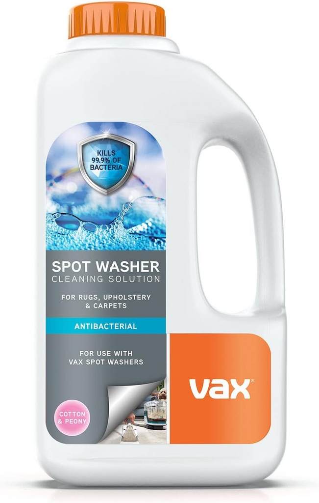 [1-9-142885] Vax 1-9-142885 Spotwash Antibacterial Solution 1.5L COTTON & PEONY