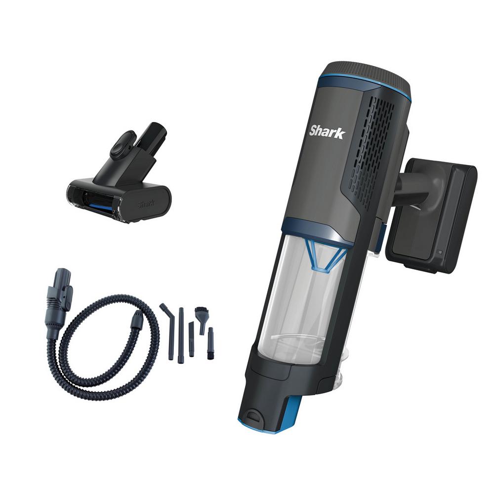 Shark BH102UK PowerBoost Pet Handheld Vacuum - 40 Minutes Run Time - Charcoal with Blue