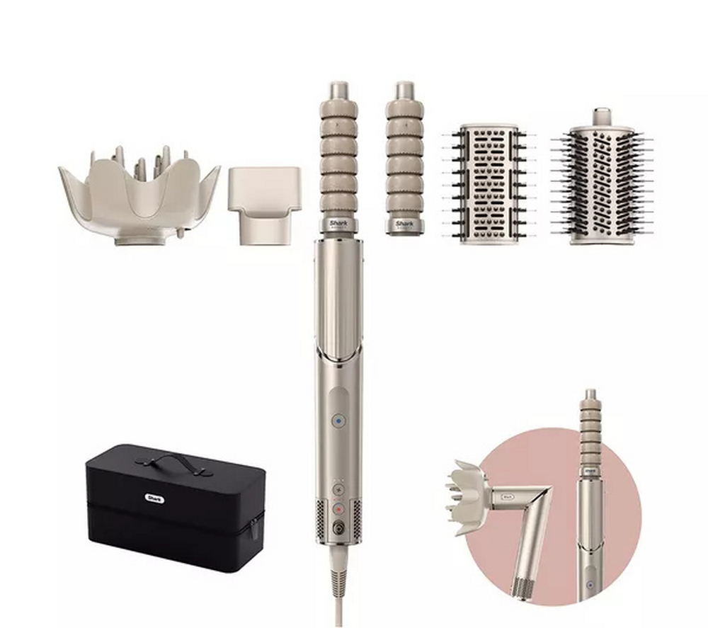 Shark HD446SLUK FlexStyle Air Styler & Hair Dryer -5 Attachments - Stone