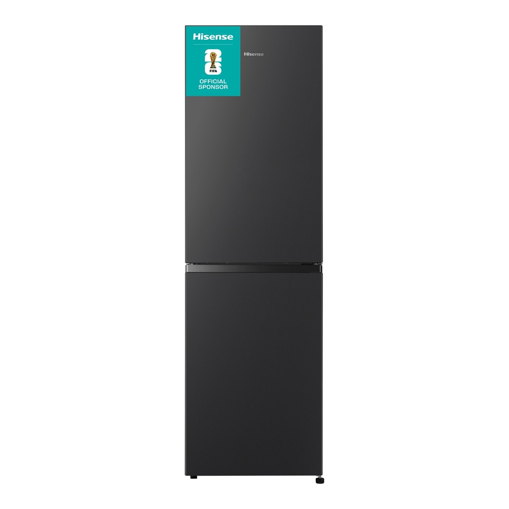 [RB327N4BBE] Hisense RB327N4BBE 55cm 50/50 Total No Frost Fridge Freezer - Black Steel