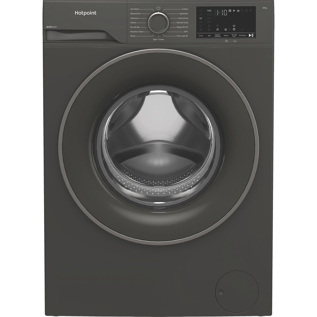 Hotpoint H101GANTISTAIN 10kg 1400 Spin Washing Machine with PetHairCare - Graphite