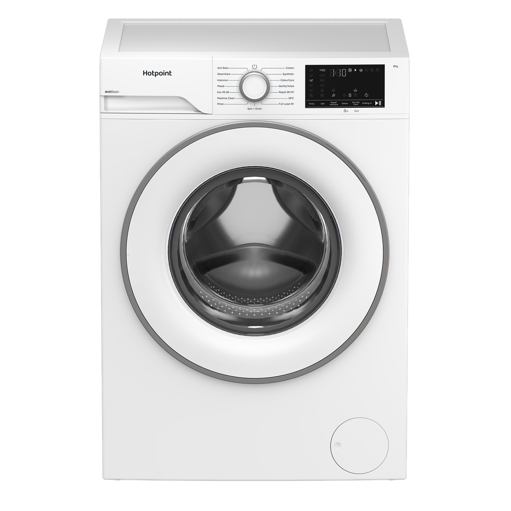 [HEV841WUK] Hotpoint HEV841WUK 8kg 1400 Spin Washing Machine - White