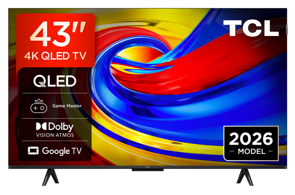 TCL 43P7L-UK 43" 4K HDR QLED Direct LED Google TV - Black