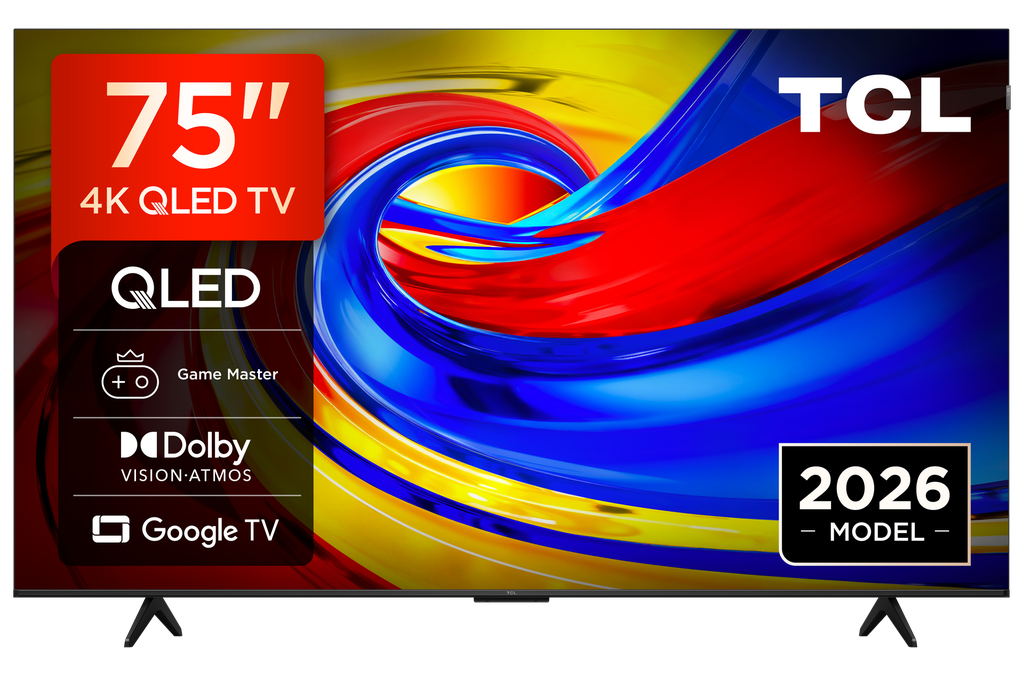 TCL 75P7L-UK 75" 4K HDR QLED Direct LED Google TV - Black