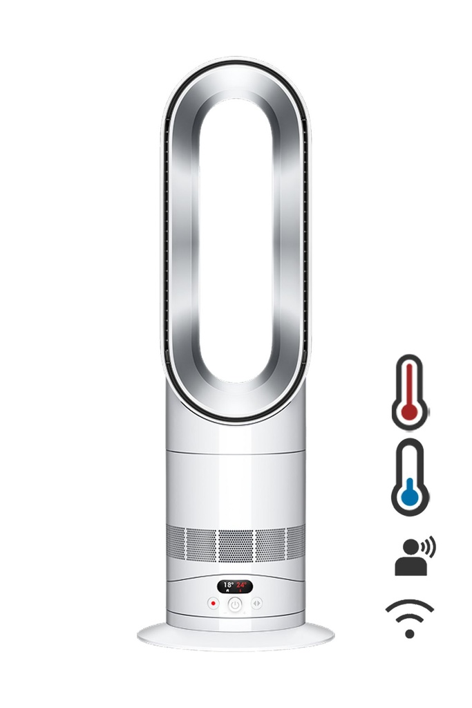 Dyson HF1 Hot+Cool Remote Link Pre-heat heater and Cooling Fan - White/Nickel