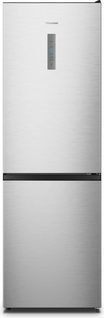 [RB395N4BCE] Hisense RB395N4BCE 60/40 Total No Frost Fridge Freezer - Stainless Steel