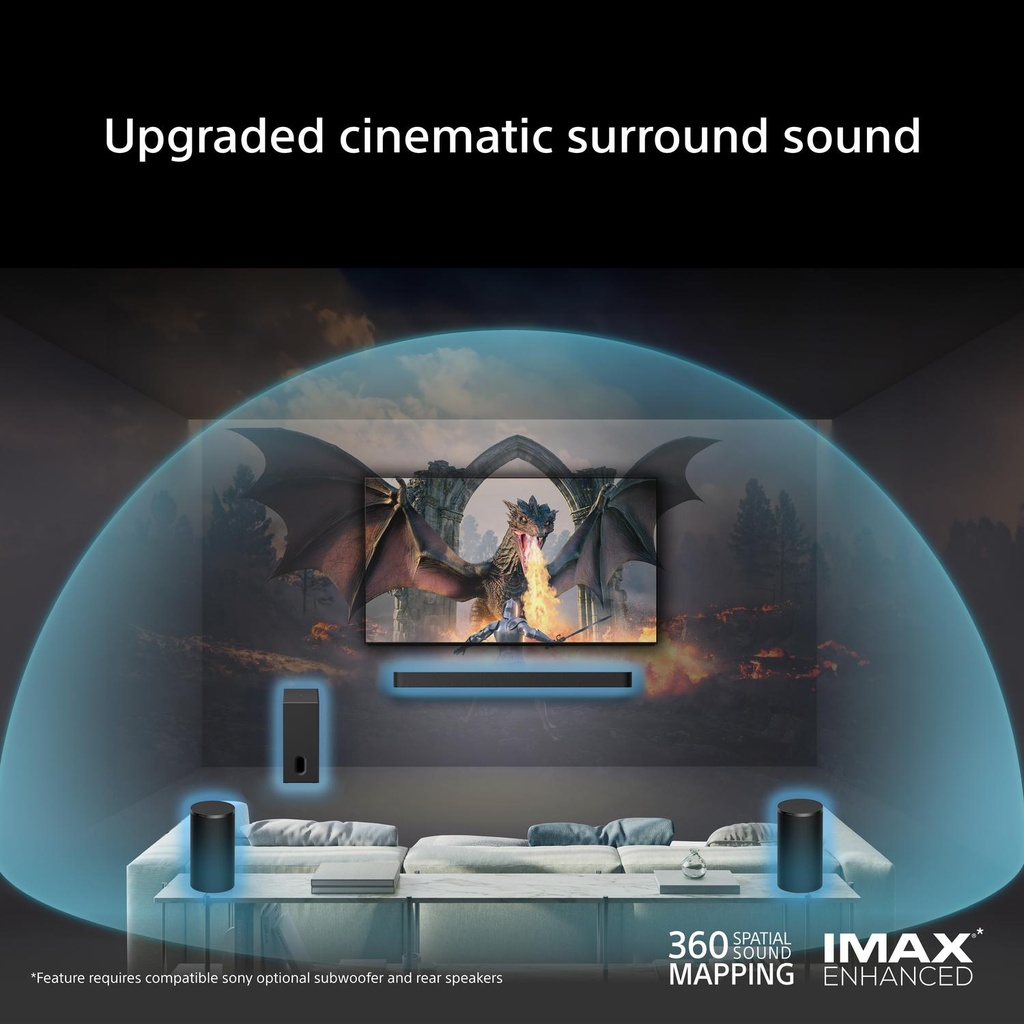 Sony SARS9.CEJ BRAVIA Theatre Rear 9 Wireless 180W Rear Speakers - Black