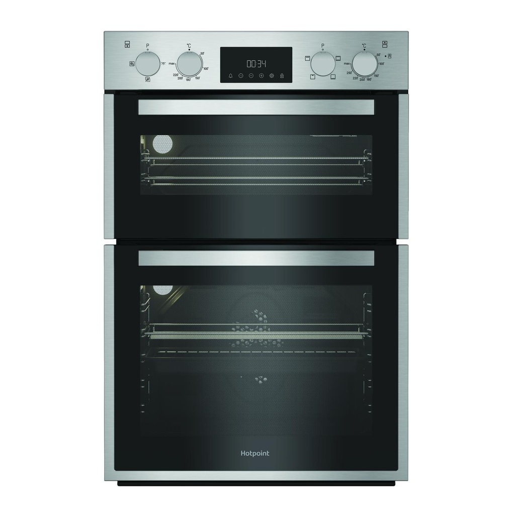 [DIH10DIX] Hotpoint DIH10DIX 59.4cm Built In Electric Double Oven - Silver