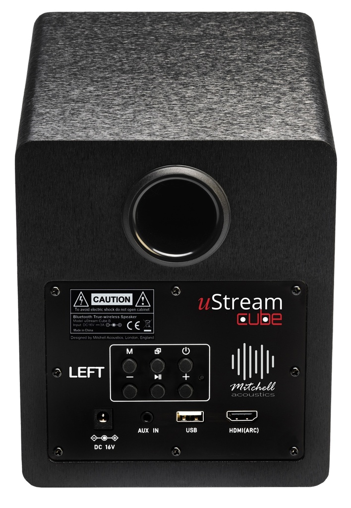 Mitch Acc Ustream Cube Active stereo wireless Speakers - Black