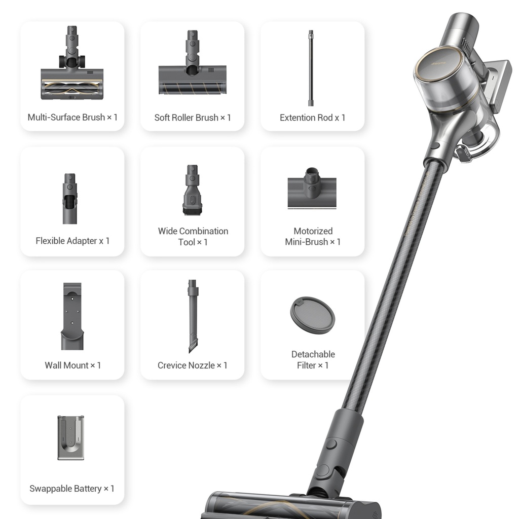 [VTV97A] Dreame DRMVTV97A R20 Cordless Stick Vacuum - 90 Minutes Run Time - Grey