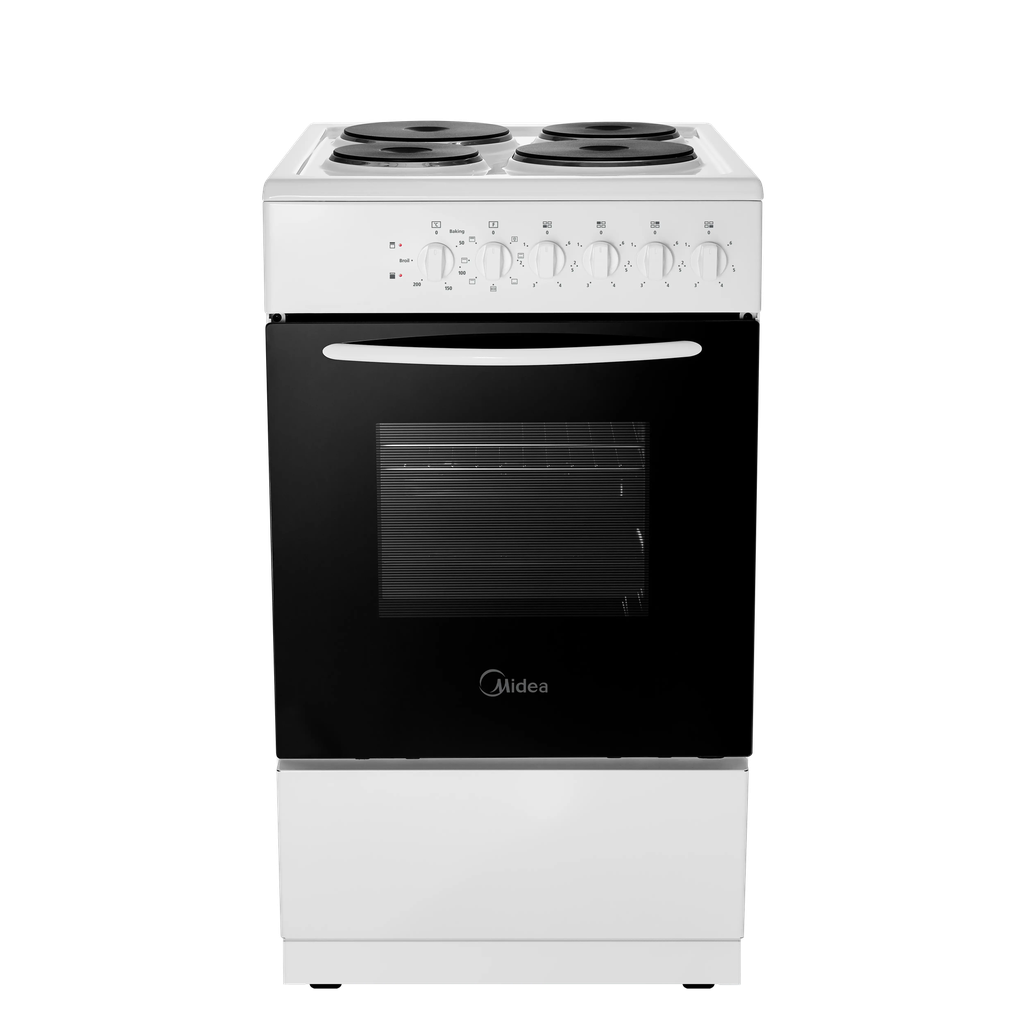 Midea MFO20DME4H109-WH 50cm Single Oven Electric Cooker with Solid Plate Hob - White