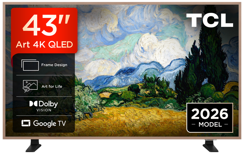 [43A400 PRO-UK] TCL 43A400 PRO-UK 43" 4K Ultra HD QD-MINI LED AI Art TV