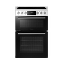 Midea MFO24EME4R118-WH 60cm Double Oven Cooker with Ceramic Hob - White