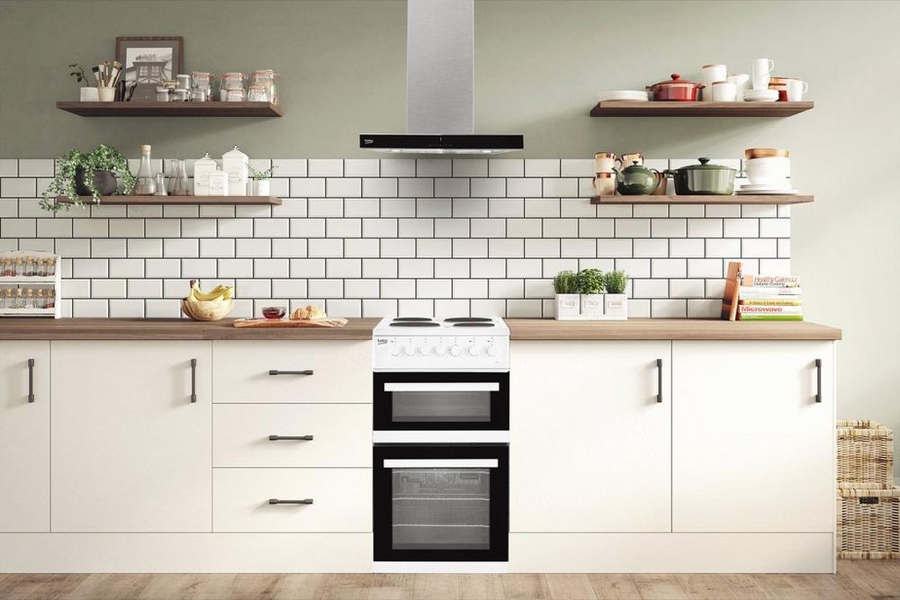 Beko EDP503W 50cm Electric Double Oven with Grill Cooker - White