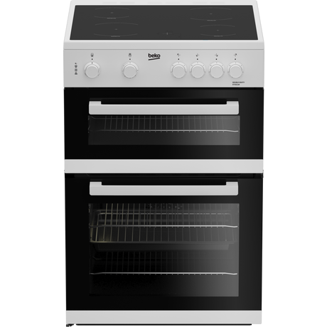 Beko ETC611W 60cm Twin Cavity Electric Cooker with Ceramic Hob - White