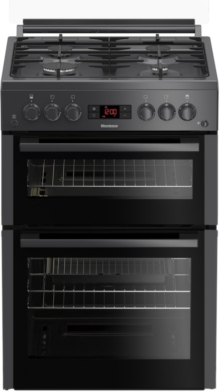 Blomberg GGN65N 60cm Double Oven Gas Cooker with Gas Hob - Anthracite