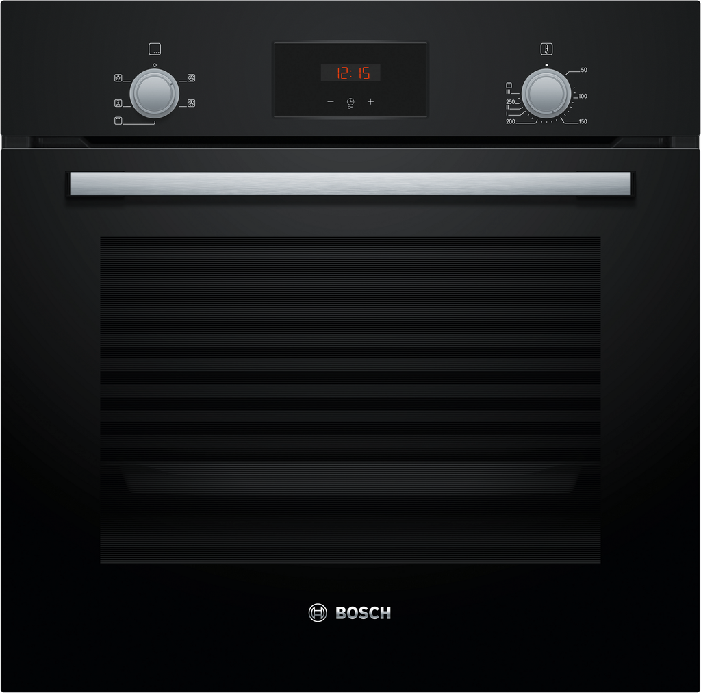 Bosch HHF113BA0B 59.4cm Built In Electric Single Oven With 3D Hot Air - Black