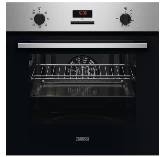 Zanussi ZOHXC2X2 59.4cm Built In Electric Single Oven - Anti-Fingerprint stainless steel