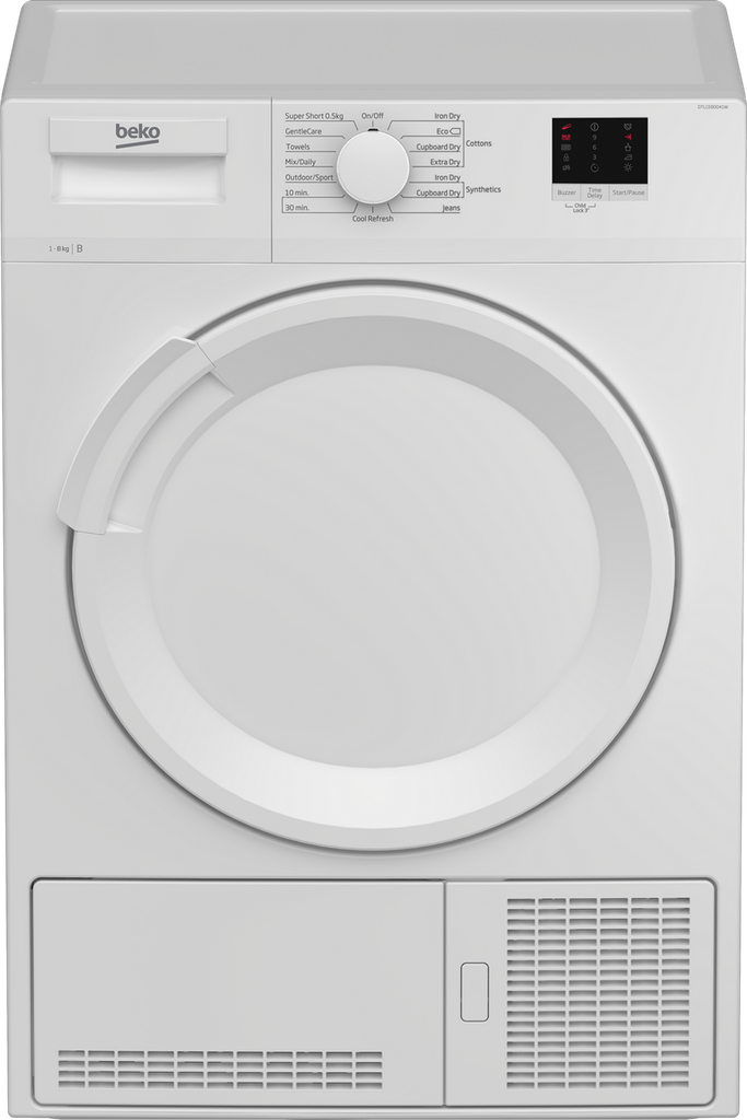 Beko DTLCE80041W 8kg Condenser Tumble Dryer - White