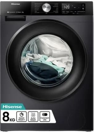 [WF3S8043BB3] Hisense WF3S8043BB3 8kg 1400 Spin Washing Machine - Black