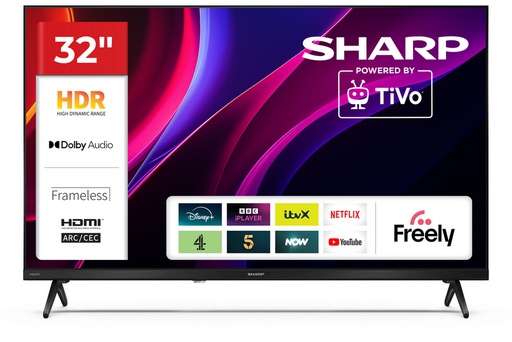 [1T-C32HE2245KB] Sharp 1T-C32HE2245KB HDR TV - Black