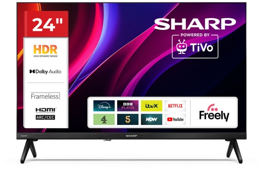 [1T-C24HE2245KB] Sharp 1T-C24HE2245KB HDR TV - Black