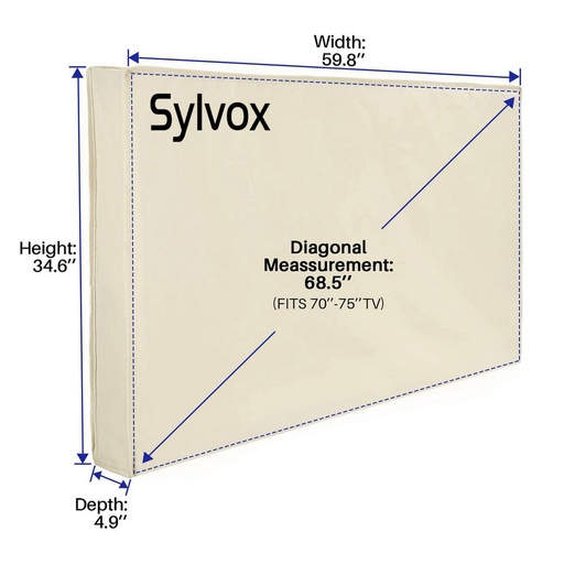 [OT75A1COVER] Sylvox OT75A1COVER Waterpoor Outdoor TV Cover for 70-75" TVs