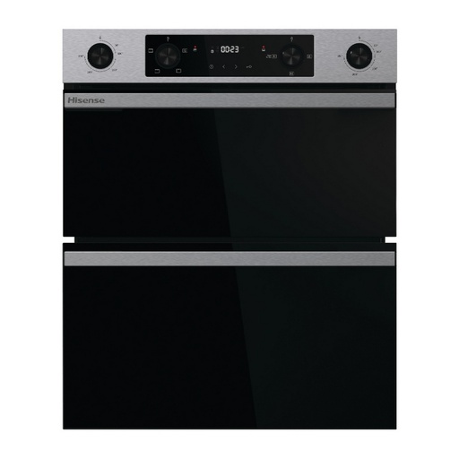 [BUD714221CX] Hisense BUD714221CX 594cm Built Under Electric Double Oven - Black & Stainless Steel