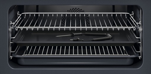 [GK7NK62FB] AEG GK7NK62FB 59.5cm Compact Combi Microwave Oven - Gloss Black with Steel Trim