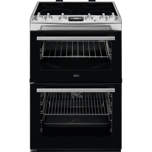 [CCX6530ACM] AEG CCX6530ACM 60cm Double Oven Electric Cooker with Ceramic Hob - Stainless Steel