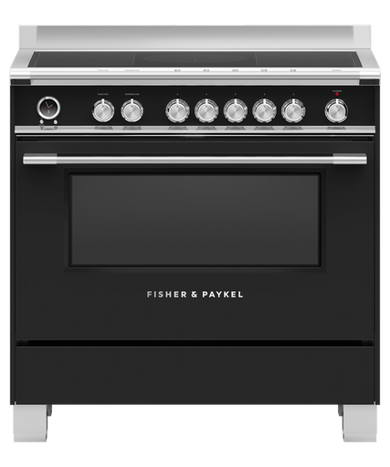 [OR90SCI6B1] Fisher & Paykel OR90SCI6B1 90cm 5 Zone Induction Pyrolytic Cooker - Black