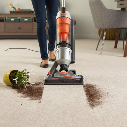 [U85-AS-BE] VAX U85-AS-Be Air Stretch Upright Corded Bagless Vacuum - Orange/Grey