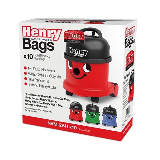 [920298] Numatic 920298 Henry XL HepaFlo Bags - White