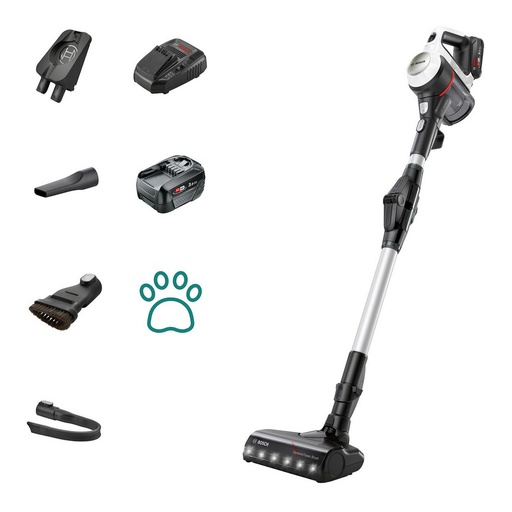 [BCS712GB] Bosch Unlimited 7 BCS712GB Cordless Vacuum Cleaner with Dual Battery - 80 Minutes Run Time - White & Black