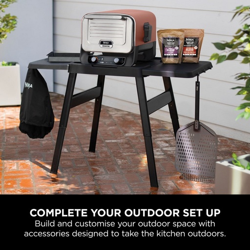 [4718J800EUUK] Ninja 4718J800EUUK Woodfire Universal Adjustable Stand & Side Table - Black