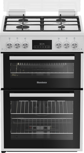 [GGRN655W] Blomberg GGRN655W 60cm Double Oven Gas Cooker with Gas Hob - White
