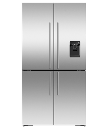 [RF605QDUVX1] Fisher & Paykel RF605QDUVX1 90.5cm Frost Free Quad Door Fridge Freezer - Brushed Stainless Steel