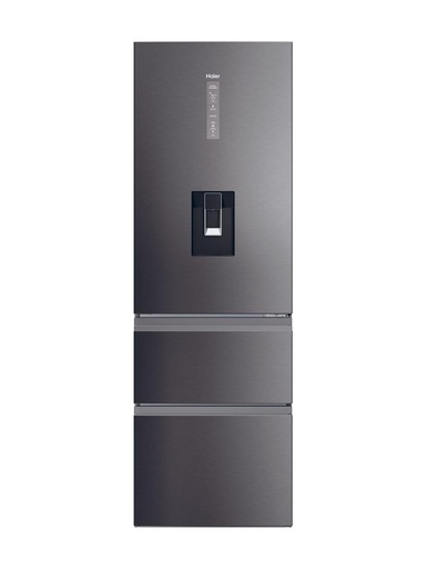 [HTW5618EWMP] Haier HTW5618EWMP 59.5cm 3D Fridge Freezer - Dark Inox